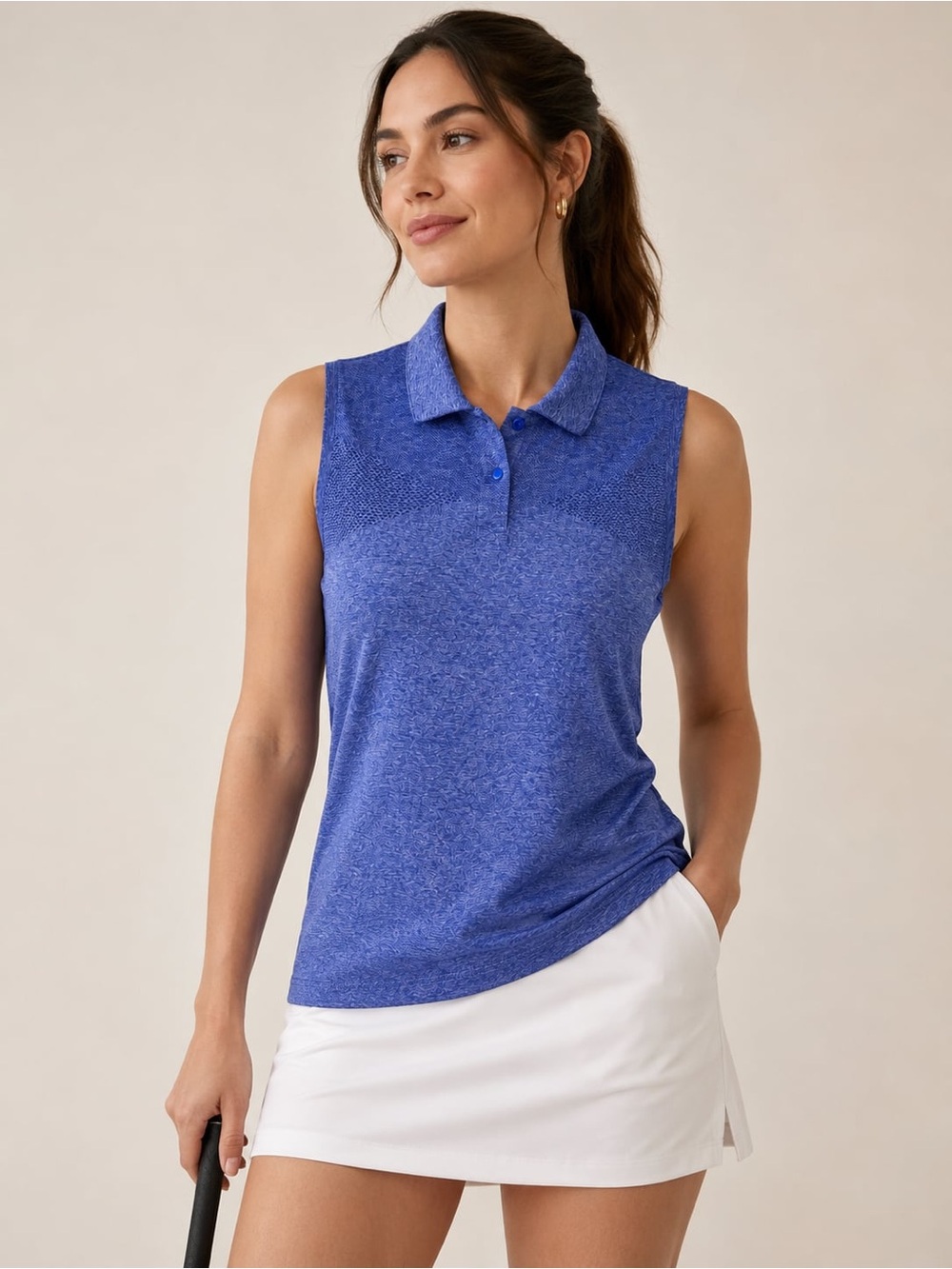 Slazenger Sleeveless Polo Top in Blue size XL